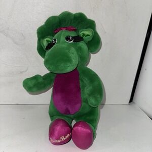 VTG Baby Bop 1992 Plush 15" Stuffed Animal The Barney Show Lyons Green Dinosaur